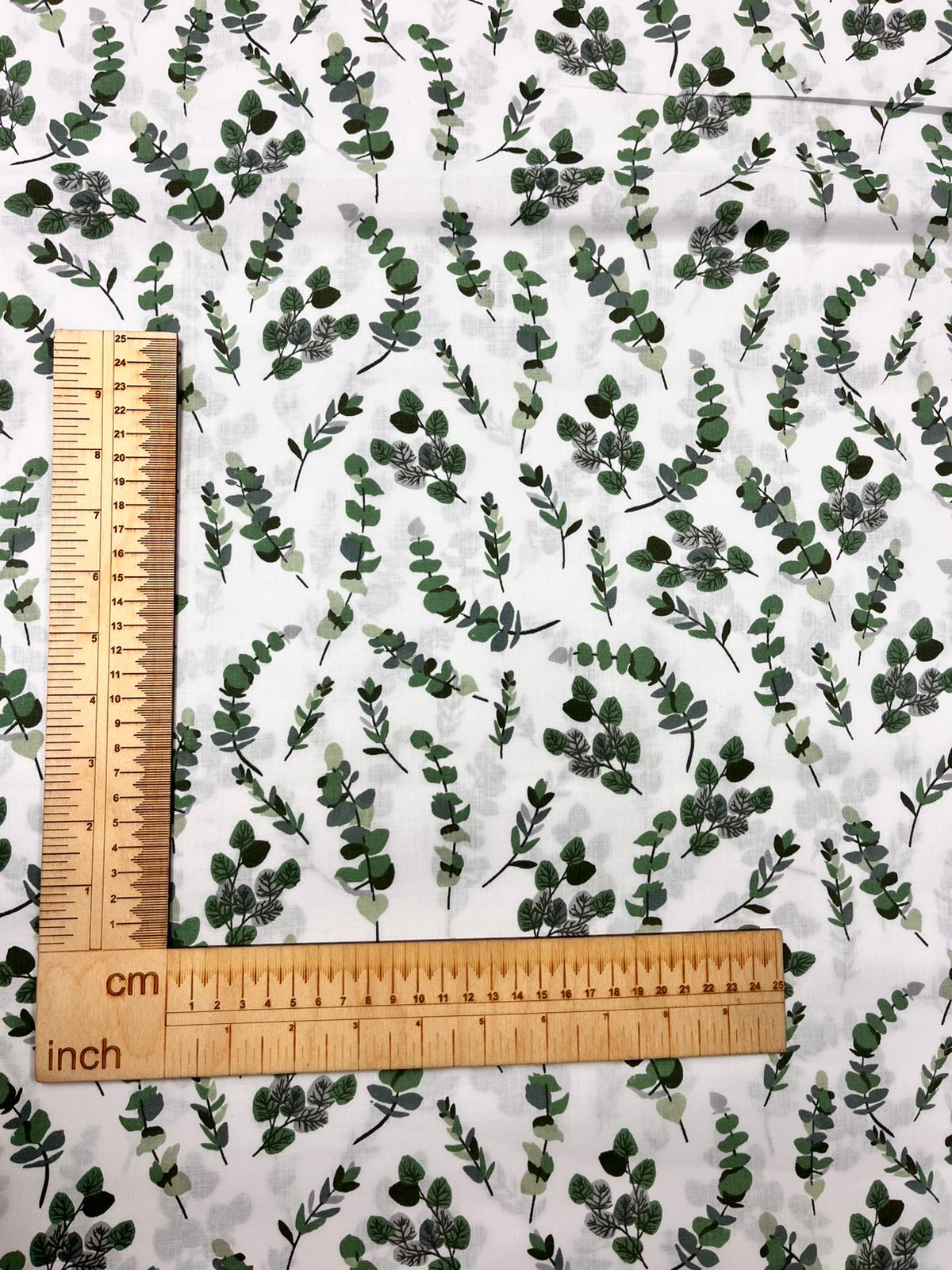 Image with 100% cotton fabric - eucalyptus 125 g/m² – available at Šarlote fabrics