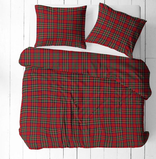 Image of 100% cotton fabric - Christmas red plaid - available online at Charlotte's Fabrics