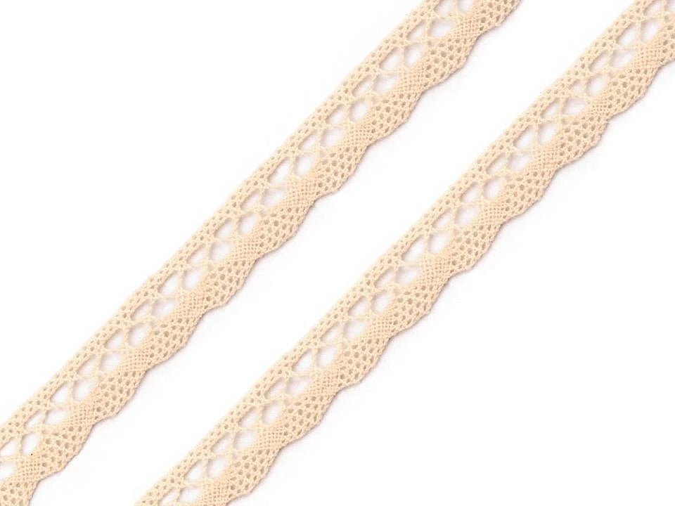 Image de dentelle en coton 100 % 1 cm - naturelle – disponible chez Šarlotes audumi