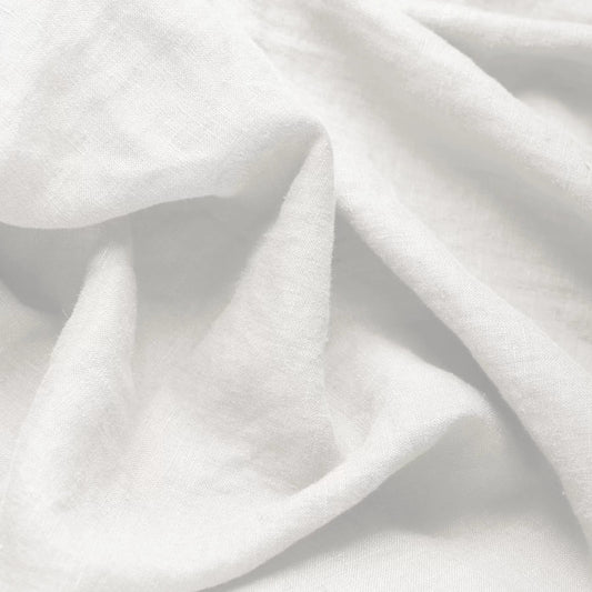 100% Softened Linen - Milky White 165 g/m²