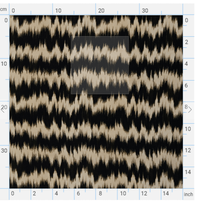 Attēls ar 100% Viskozes audums-bēšs un melns raksts 135 g/m² – pieejams internetā Šarlotes audumi
