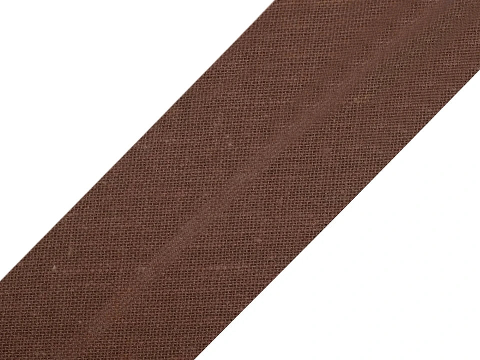 Baumwollschrägband 20 mm-braun