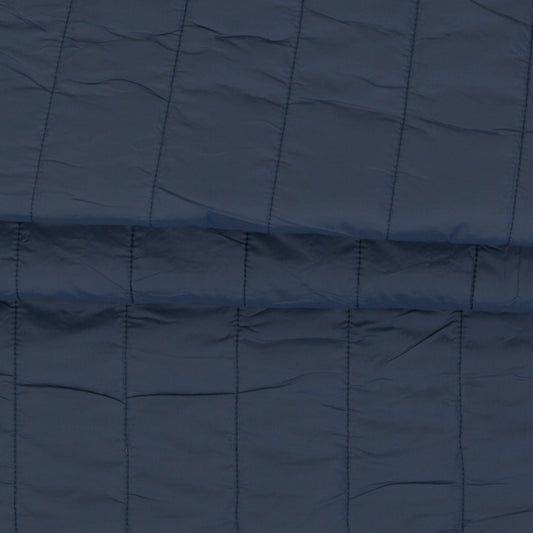 Quilted fabric with fleece lining - blue