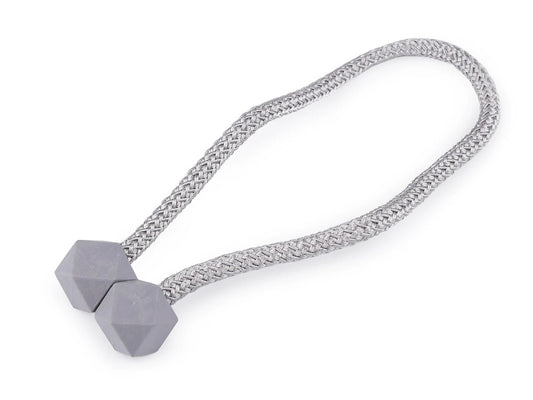 Curtain holder with magnet - grey (2 pcs in a set)