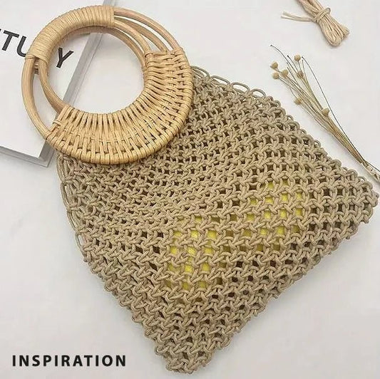 Round woven rattan handles Ø16.5 cm| 2 pcs.