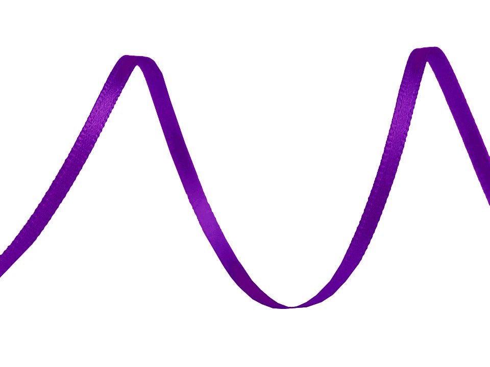 Ruban satiné - violet foncé 3 mm (conditionnement 100 m)