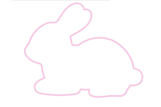 Image avec patron gratuit de coussin lapin (PDF) – disponible chez Tissus Charlotte