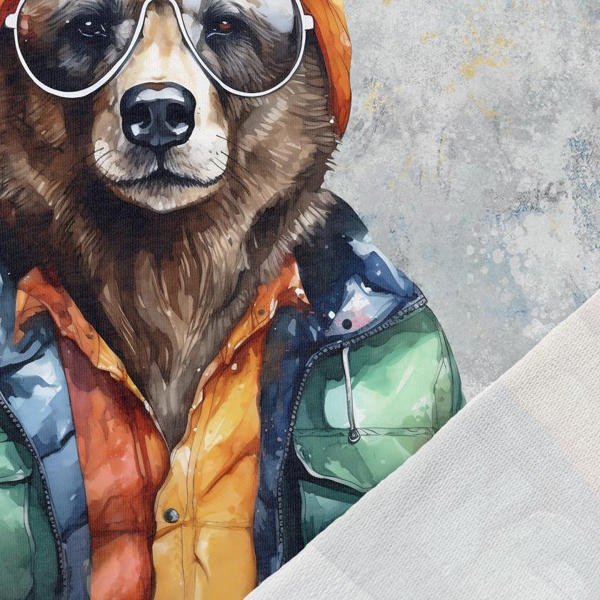 alt
Image with Loop Knit Panel - stylish forest bear in a hyperpunk-style jacket 250 g/m² | Design - 01 – available at Charlotte's Fabrics