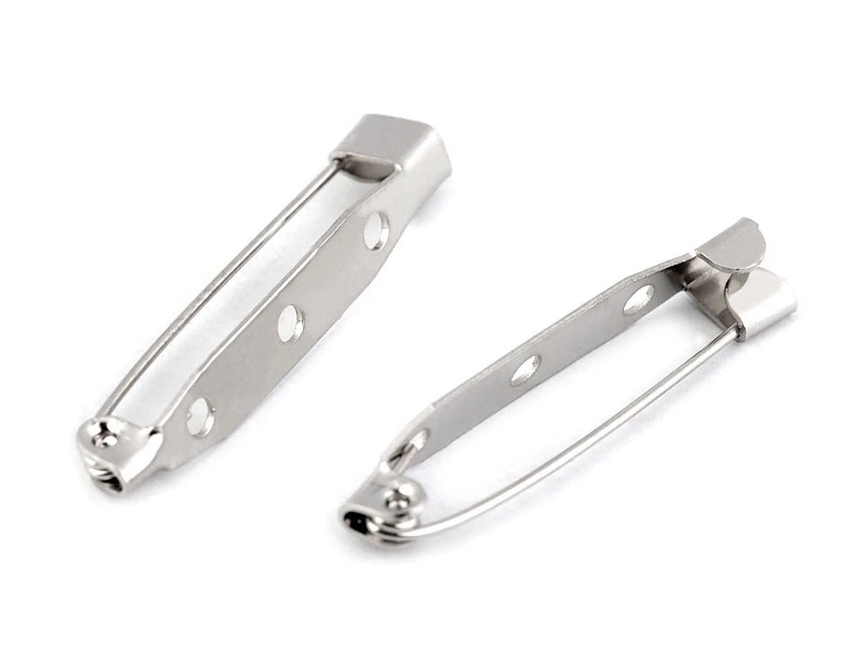Épingles de sûreté pour fabriquer des broches 5x34 mm - argent (pack de 10 p.) (Copie)