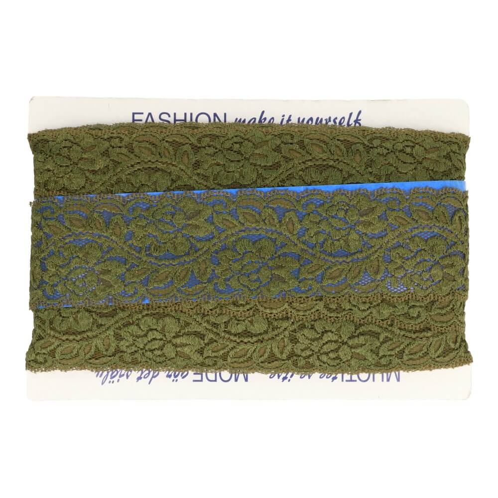 Lacet en nylon élastique - 6,6 cm - vert
