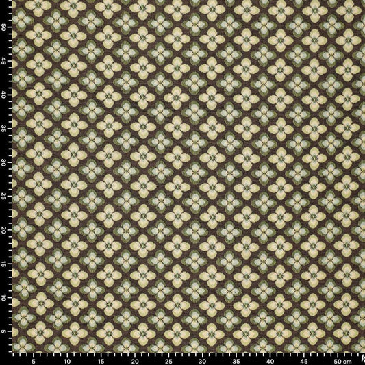 Gobelēns - zaļš ziedu raksts 260 g/m²