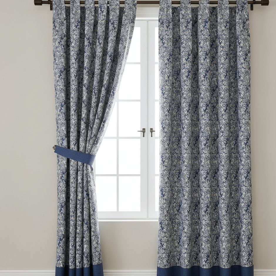 Image d'une tapisserie - motif bleu élégant 260 g/m² – disponible chez Šarlotes audumi