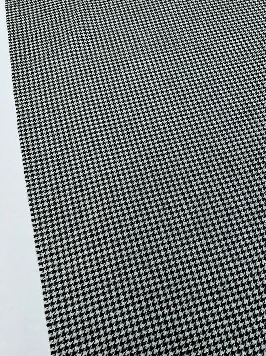 Image of Italian wool tweed in black and white – available online at Charlotte's Fabrics