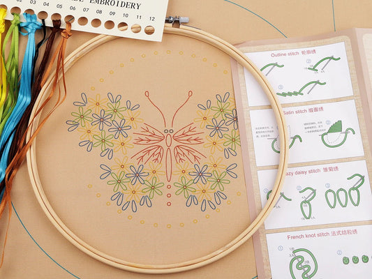 Embroidery kit / Cross-stitch kit - butterfly