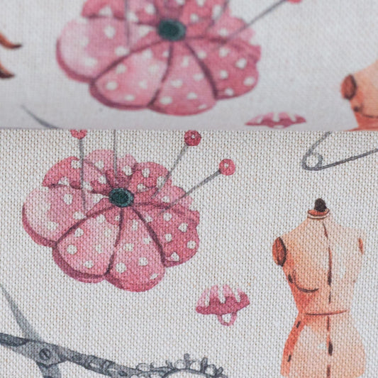 Image with canvas fabric - craft story 200 g/m² – available at Šarlotes audumi