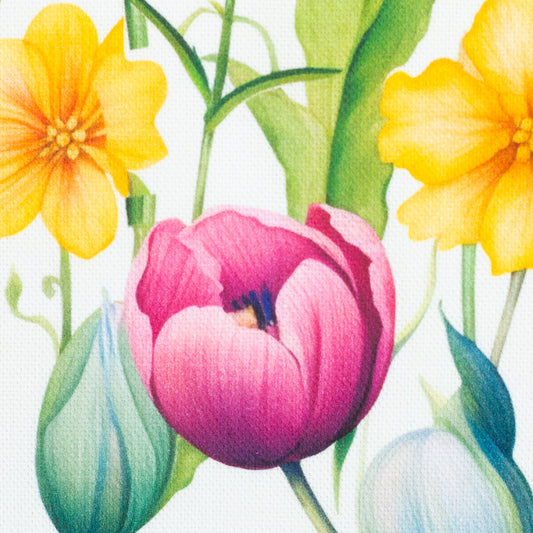 Canvas fabric - tulips 210 g/m²