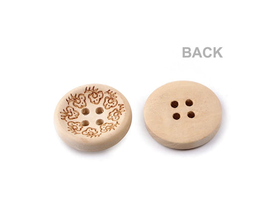 Boutons en bois 20 mm