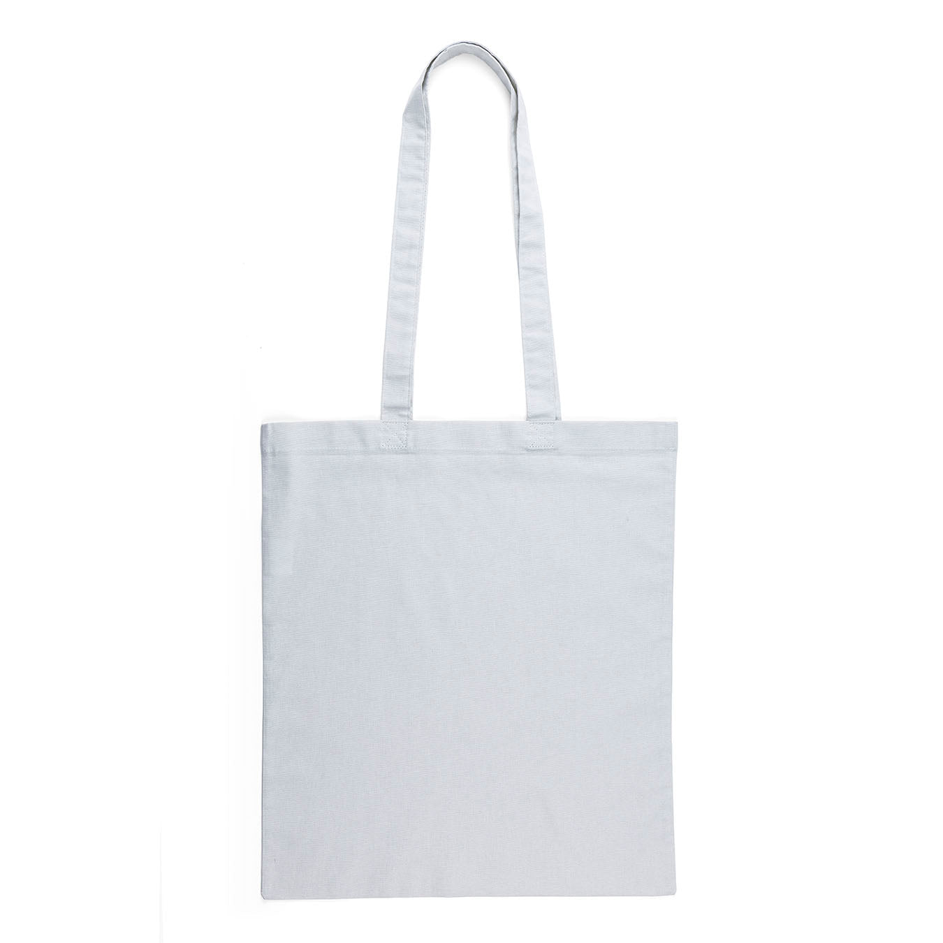 Sac en tissu en coton à longues anses 38 x 42 cm 140 g/m² - gris clair – disponible chez Šarlotes audumi