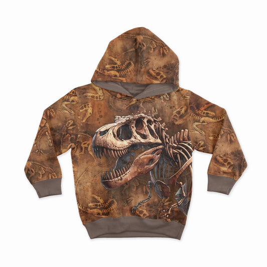 Image of cotton loopback knit - dinosaur fossils 250 g/m² – available at Šarlotes audumi