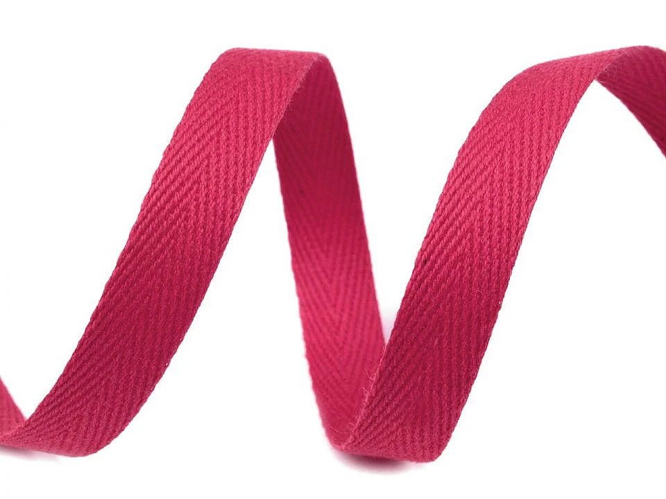 Ruban en coton 10 mm - rose framboise