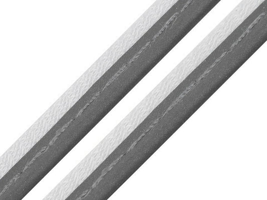Image with cotton ribbon, edging ribbon with cord 10 mm - reflective – available at Šarlote fabrics