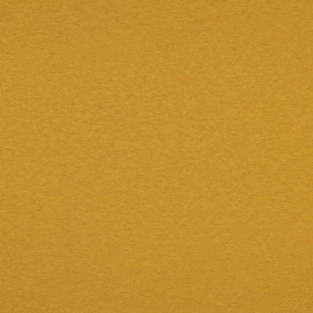 Jersey molletonné en coton - moutarde 285 g/m²