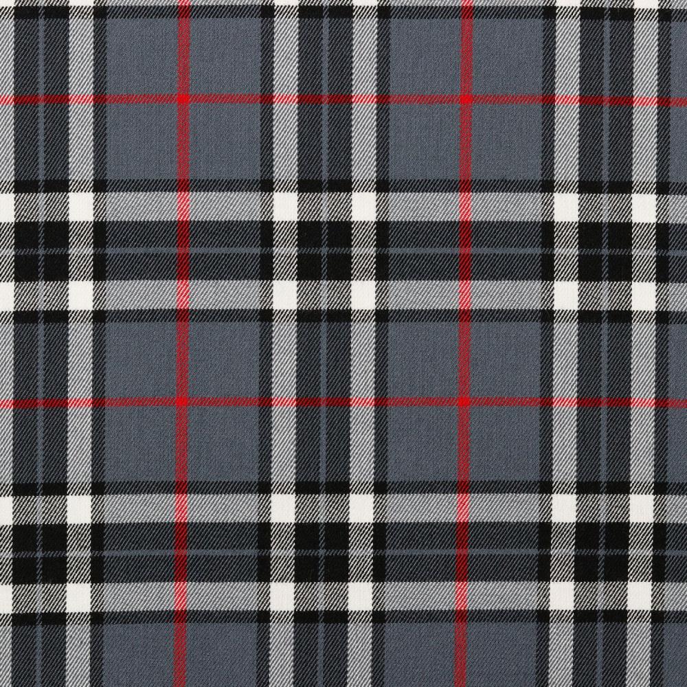Suit fabric - grey plaid 230 g/m²