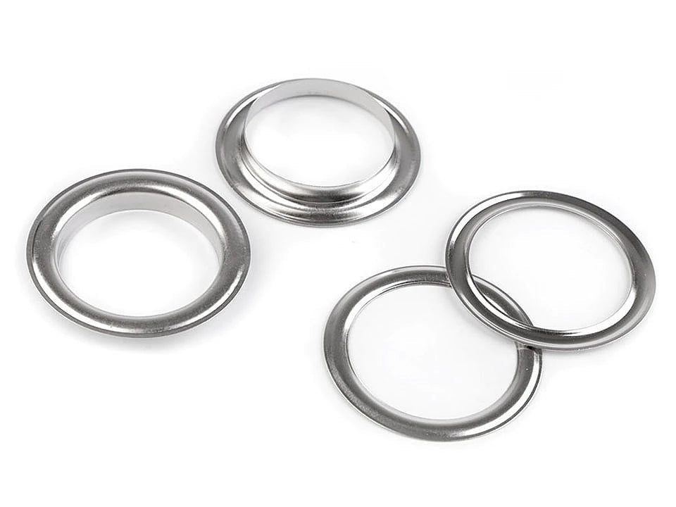 Image with metal rings, Luversi inner Ø35 mm (inner diameter) |10 pcs | assorted shades – available at Šarlotes audumi