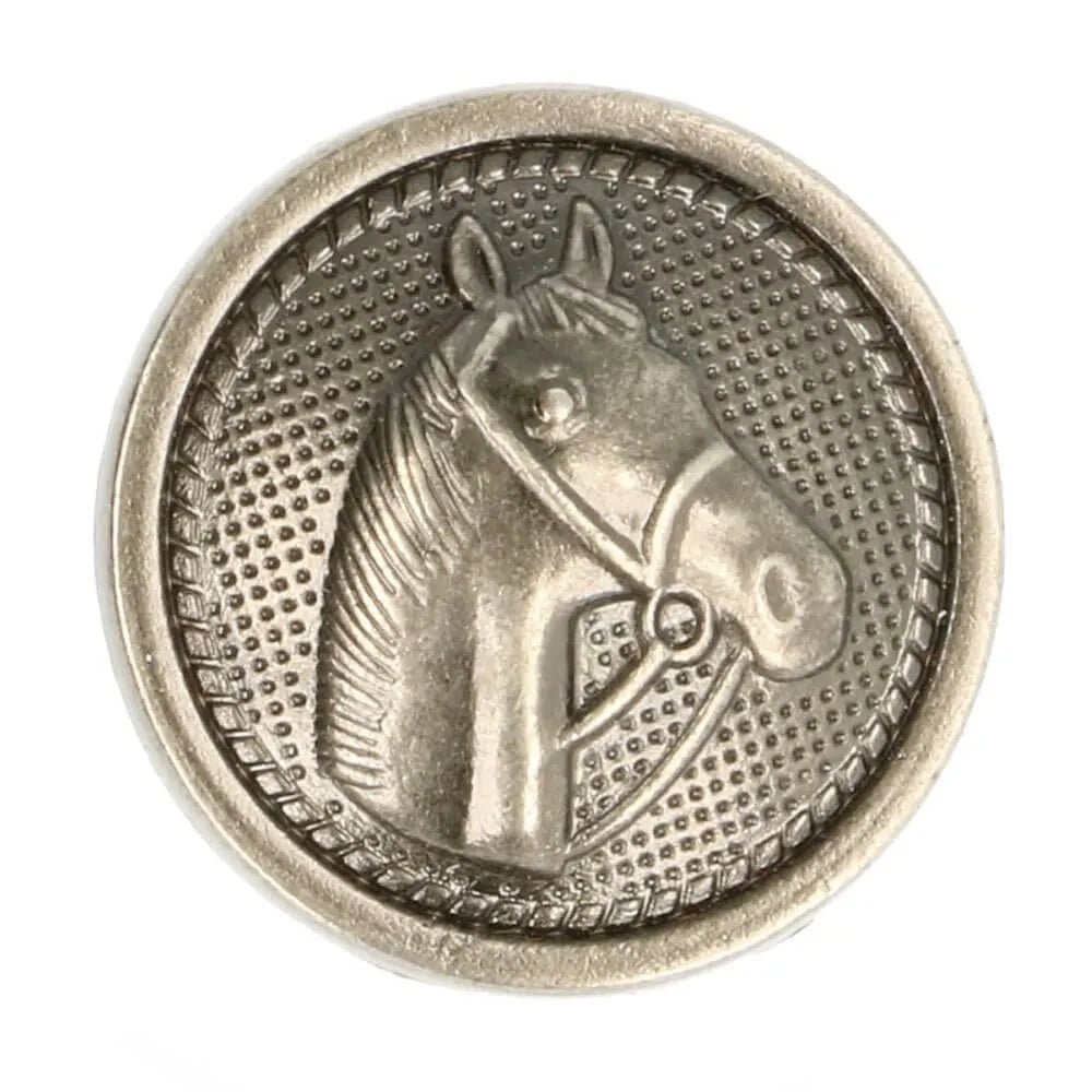 Metāla poga 11 mm - zirgs