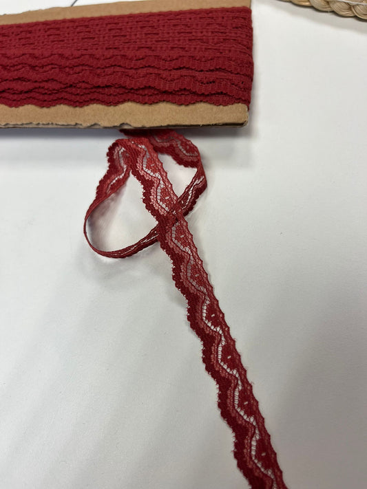 Image of lace, 1,1 cm terracotta – available online at Šarlotes audumi