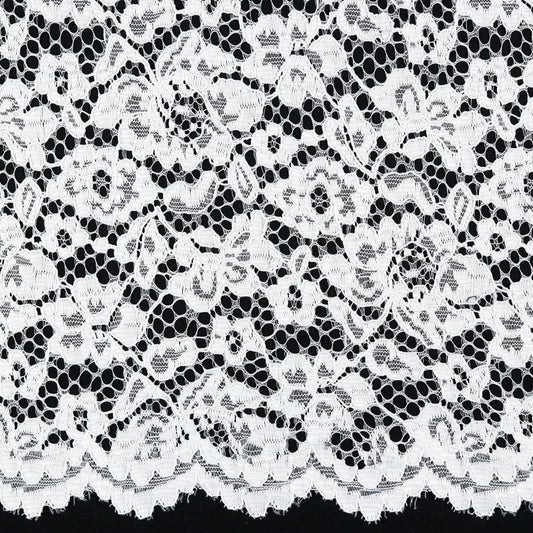 Mežģīņu audums - balts 130 g/m²