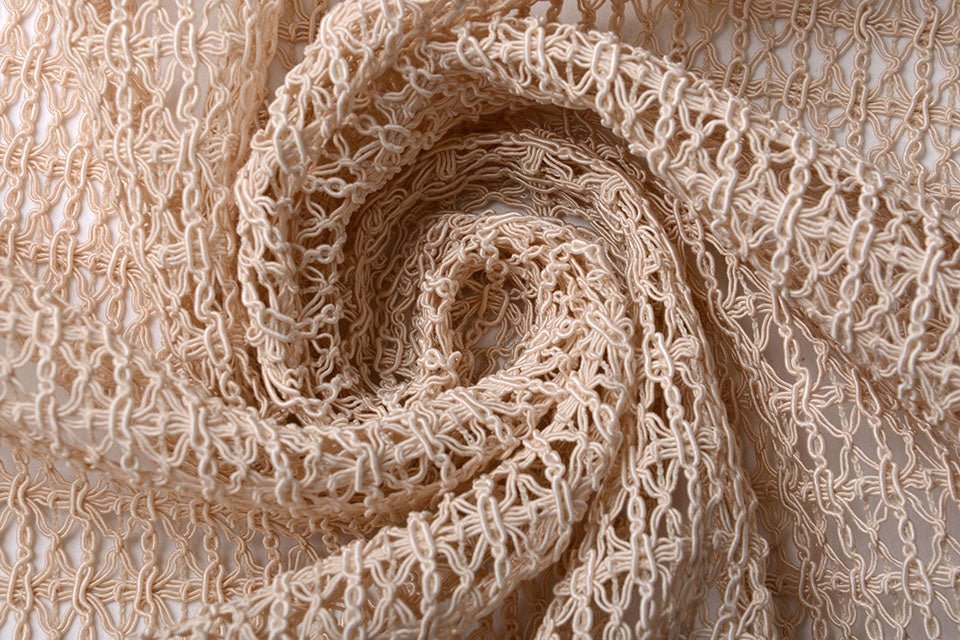 Tissu en dentelle - beige 345 g/m²