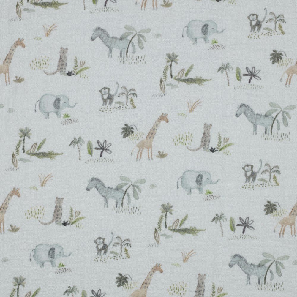 Mousseline - animaux africains 115 g/m²