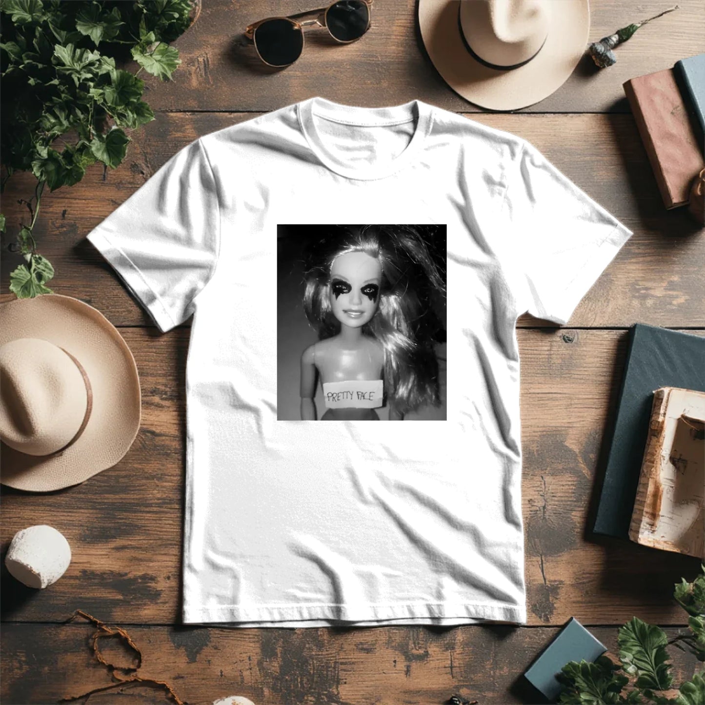 Image of an Organic Cotton T-shirt with “I beg your pardon?” design – available at Charlotte Fabrics