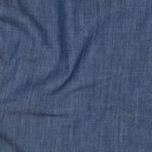 Attēls ar Plāns Džinsu audums kleitām, krekliem - indigo zils 135 g/m² – pieejams Šarlotes audumi