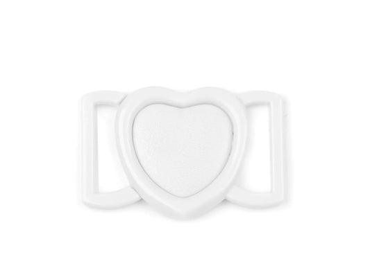 Plastic clasp - clip 20 mm - white (pack of 2)