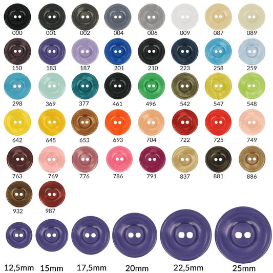 Plastic Italian buttons 12,5 mm - lilac