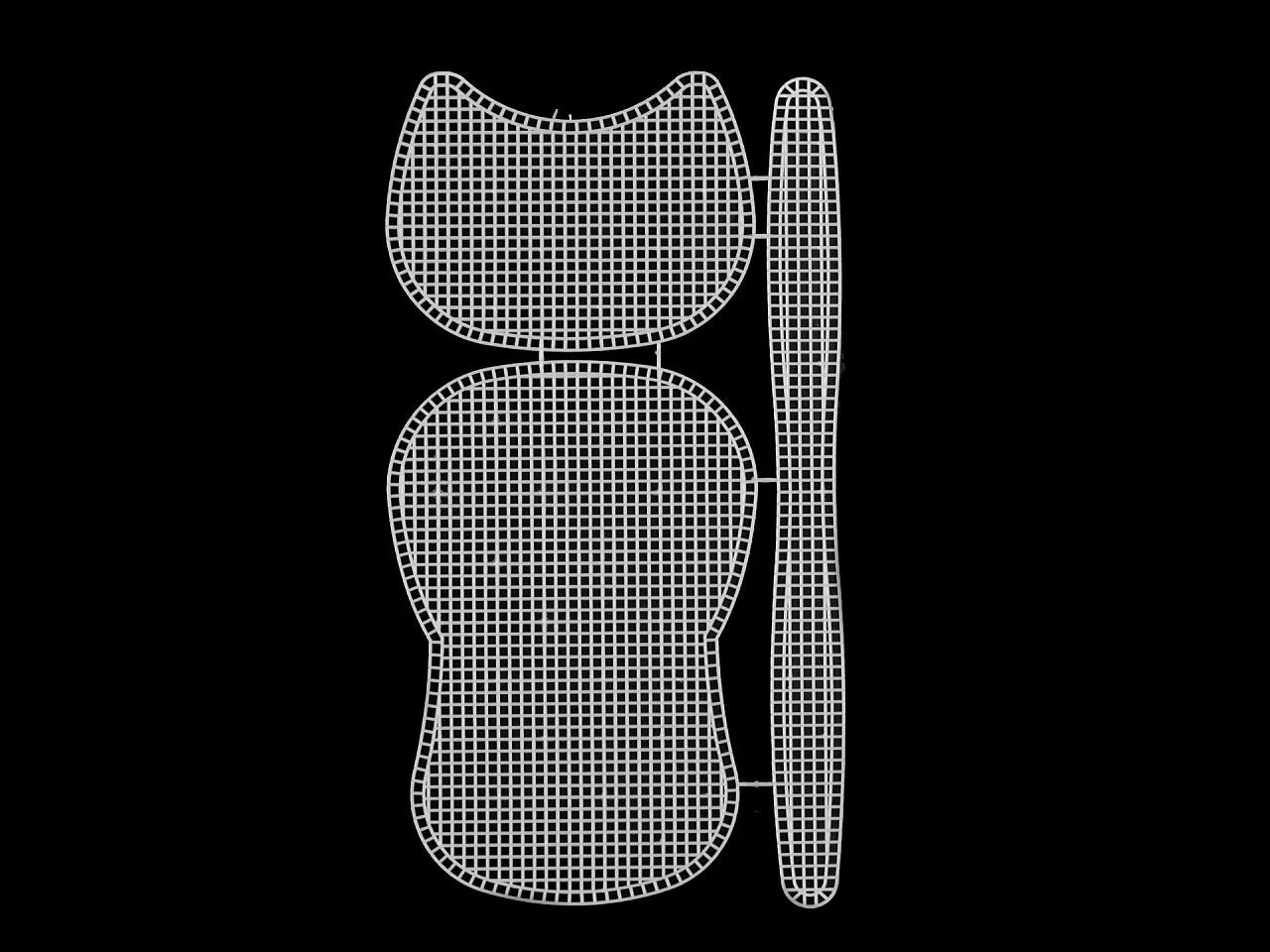 Plastic canvas for making a bag | 19 × 15 × 4 cm