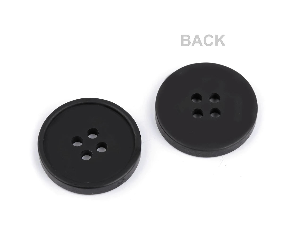 Boutons en plastique 22 mm| brun foncé