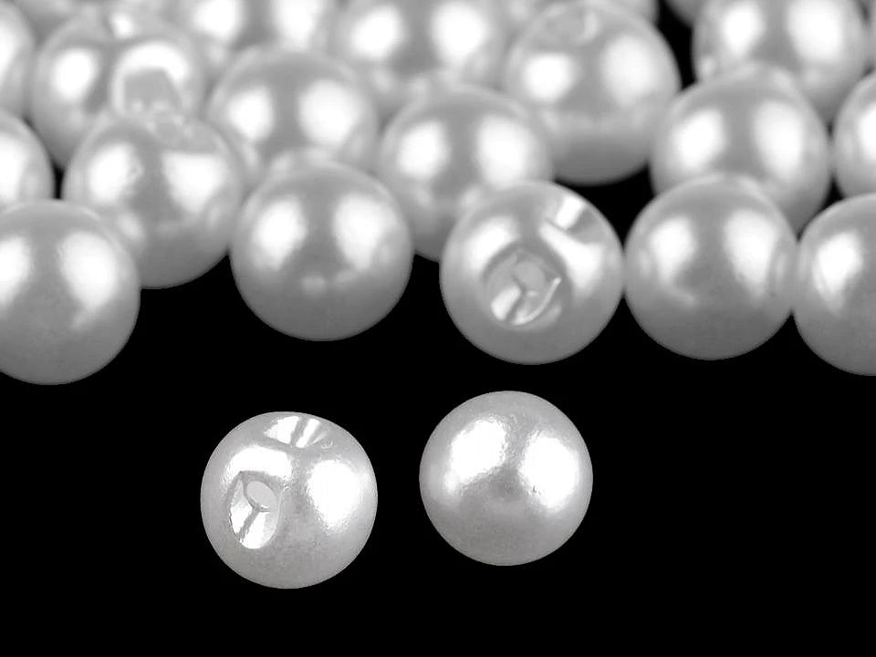 Pearl button 9 mm| white or warm white