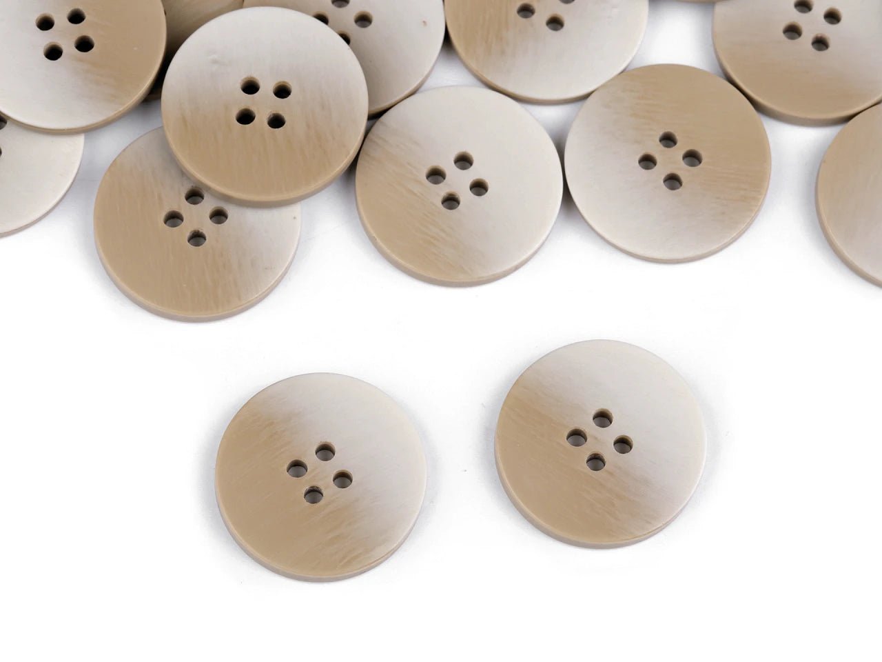 Attēls with elegant ombré-effect buttons, color gradient design, Ø 21 mm - 28 mm – available at Šarlotes audumi