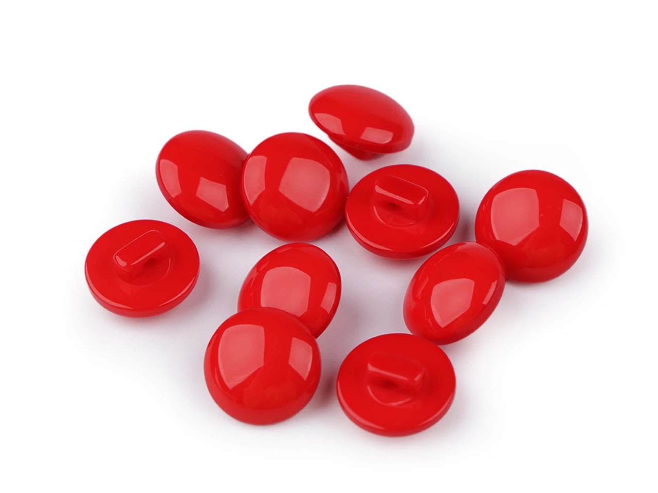 Pogas uz kājiņas 12.5 mm - sarkanas
