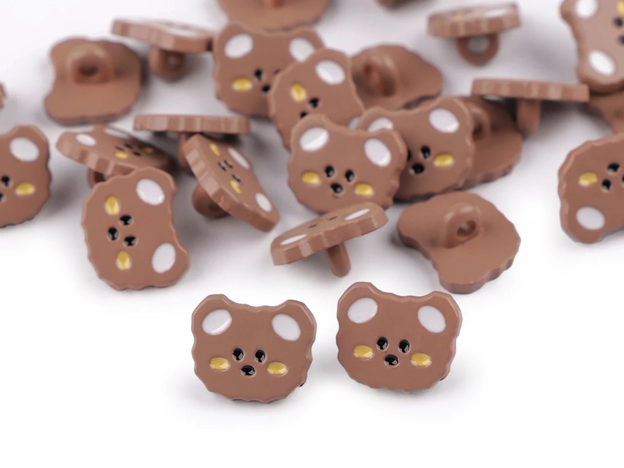 Image with a 15 mm shank button, kittens | assorted shades – available at Šarlotes audumi