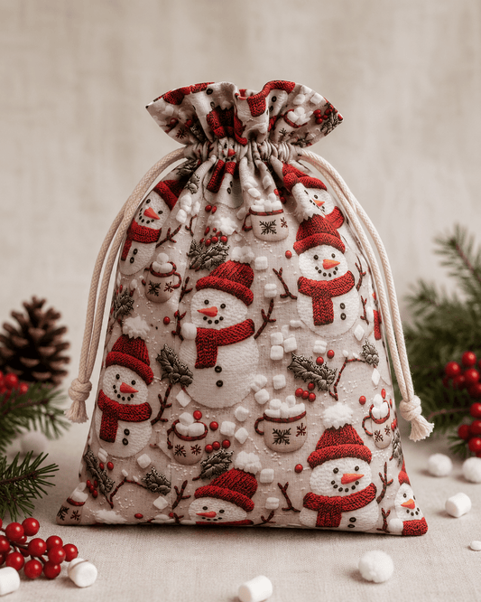 Image of Premium 100% cotton fabric with snowmen, 120 g/m² ā available at Å arlotes audumi