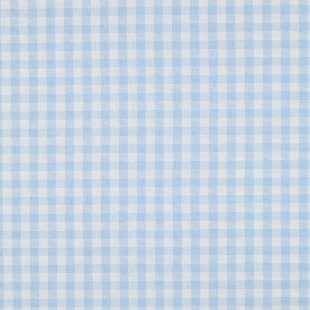 Tissu premium 100 % coton - carreaux bleus 110 g/m²