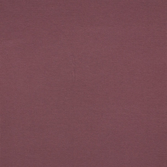 Ribbed cotton jersey (RIB JERSEY) - aubergine 240 g/m²