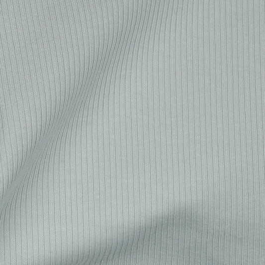 Ribbed cotton jersey (RIB JERSEY) - light grey 240 g/m²