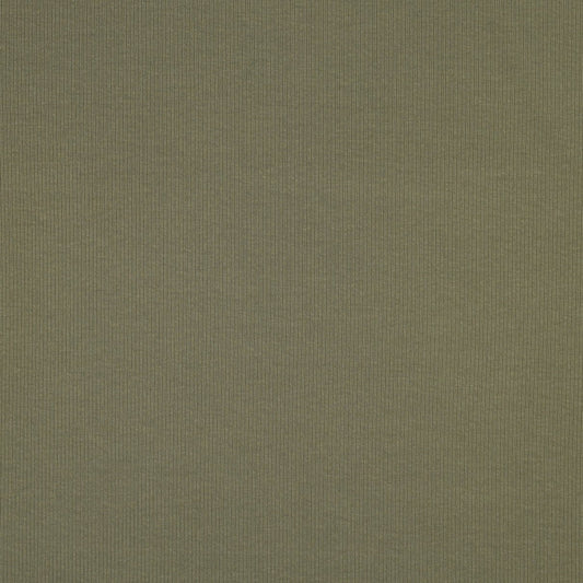 Ribbed cotton jersey (RIB JERSEY) - olive green 240 g/m²
