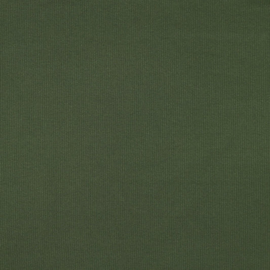 Ribbed cotton jersey (RIB JERSEY) - dark green 240 g/m²