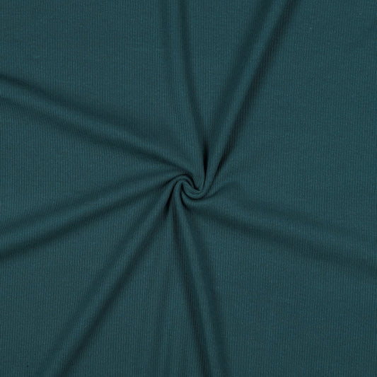 Ribbed cotton jersey (RIB JERSEY) - cool green 240 g/m²